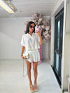 CROCHET-STYLE BUTTON UP SKORT SET