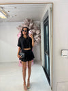 CROCHET-STYLE BUTTON UP SKORT SET
