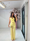 GOLD BUTTON WAISTCOAT & WIDE LEG SET