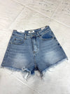 RHINESTONE PATCH DENIM SHORTS