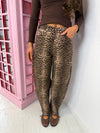 Deer Print Barrel Jeans
