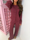 The Margot Set Button Front Knit Top & Wide Leg Trouser Co-ord