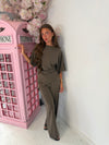Asymmetric Super Soft Top & Wide Leg Trouser Set