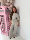Asymmetric Super Soft Top & Wide Leg Trouser Set