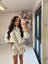 POLKADOT ZIP SHORT SET