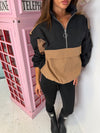 Two Tone Colour Half Zip Windbreaker Jacket