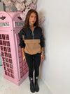 Two Tone Colour Half Zip Windbreaker Jacket