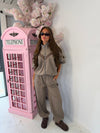 Women's Striped Windbreaker Co-ord Set