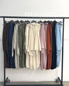 FLOWY DRAPED TOP & RELAXED HAREM PANTS SET