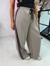 SIDE STRIPE WIDE LEG PANTS