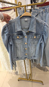 PUFF SLEEVE DENIM JACKET
