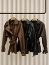 Milan Faux Leather Trench Jacket