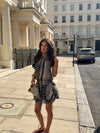 Mixed Animal Print Halterneck Dress