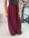 SIDE STRIPE WIDE LEG PANTS