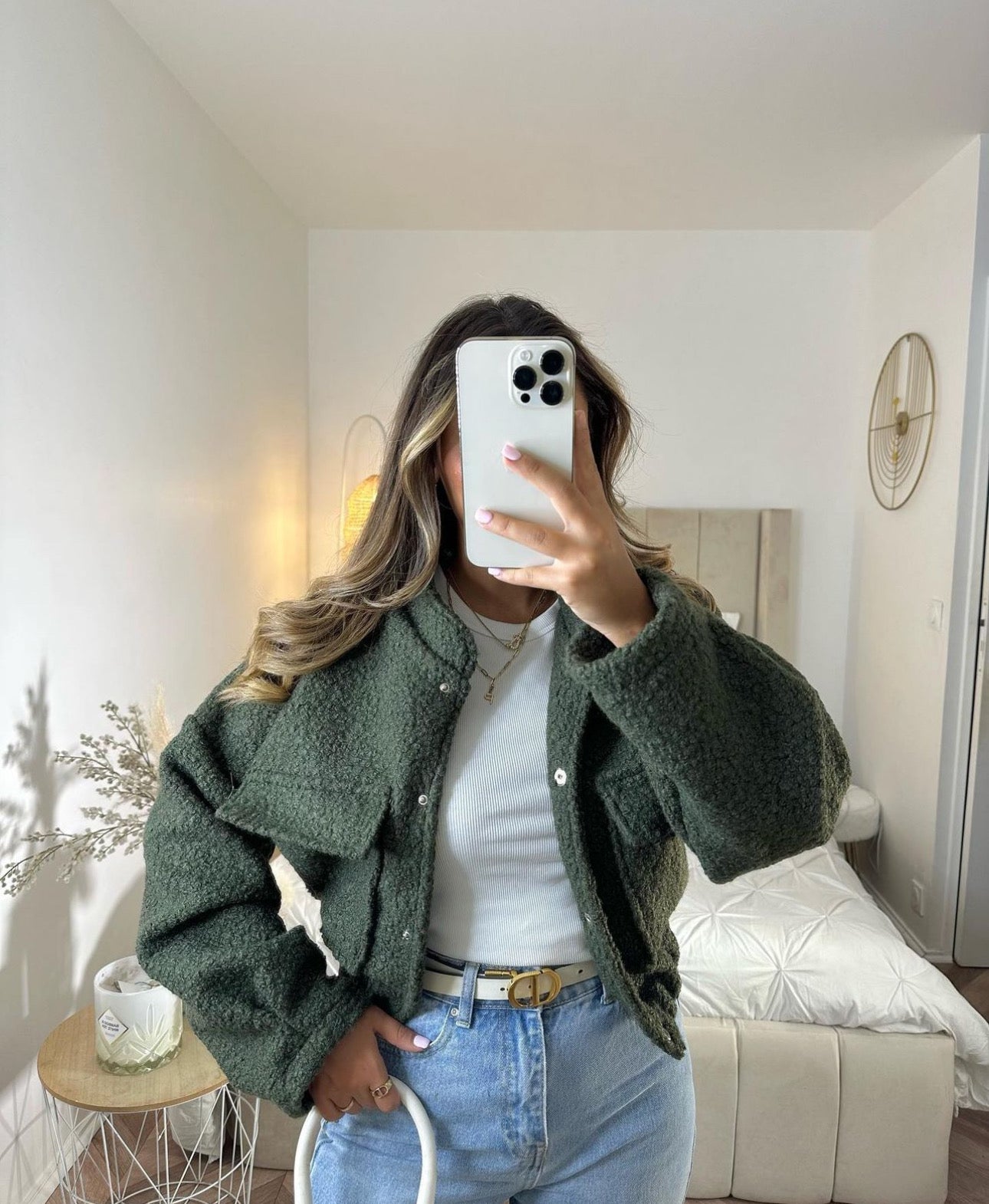 Teddy bomber jacket - khaki