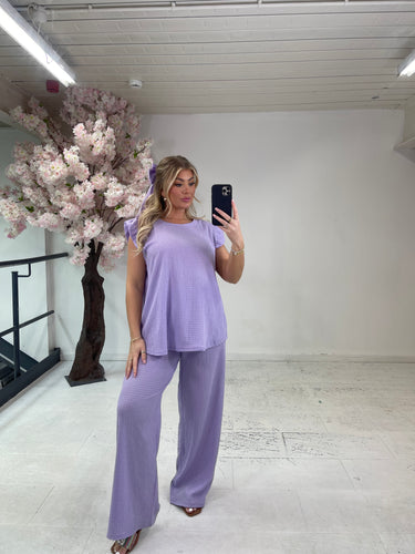 Florence frill two piece set - lilac