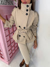 High Neck Autumn Trench Coat