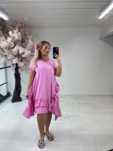 Jersey frill bottom dress - bubblegum pink