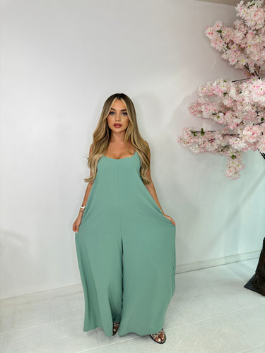 Plain Jumpsuit - mint