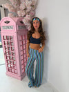 Daisy Zigzag Trousers In Blue