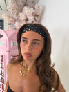 Polkadot Headband In Black