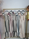 Frill Stripe Maxi Dress