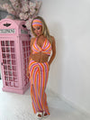 Daisy Beach Zigzag Maxi Set /pink