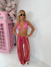 Ibiza Luxe Trousers /Rasberry Sorbet