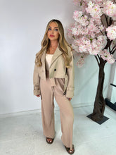 Crop trench coat - beige