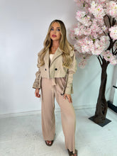 Crop trench coat - beige