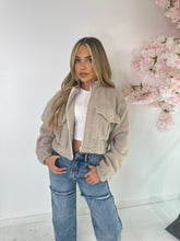 Tweed bomber jacket - beige