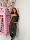 Lace Trim Bandeau Top & Harem Trouser 2 Piece Set