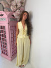 Sleeveless Tie Front Wide Leg Co-Ord
