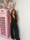 Sleeveless Tie Front Wide Leg Co-Ord