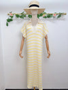 OVERSIZED STRIPE KNIT MIDI DRESS