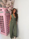 Sleeveless Tie Front Wide Leg Co-Ord