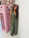 Sleeveless Tie Front Wide Leg Co-Ord