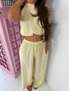 Halterneck Bubble Wide Leg Co-Ord