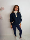 Oversized Funnel Neck Teddy Fleece