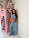 Halterneck Bubble Wide Leg Co-Ord