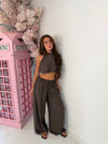 Halterneck Bubble Wide Leg Co-Ord
