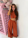 Halterneck Bubble Wide Leg Co-Ord