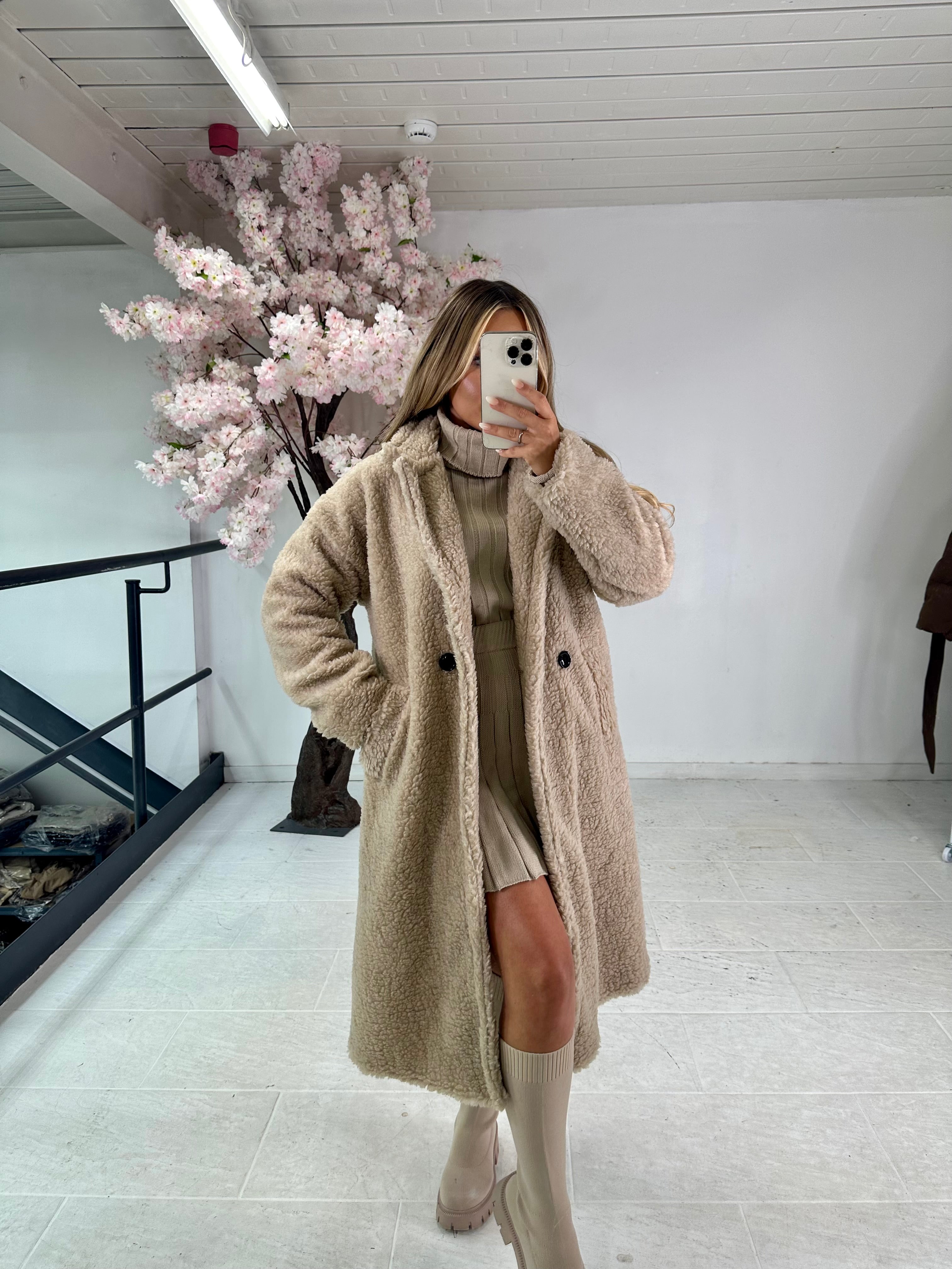 Teddy Coat - Taupe