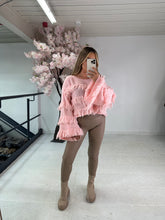 Fringe jumper - baby pink