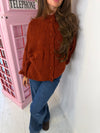 Oversized Chunky Knit Button Cardigan – Long Sleeve Pocket Cardigan