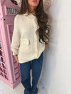 Oversized Chunky Knit Button Cardigan – Long Sleeve Pocket Cardigan