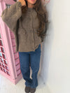 Oversized Chunky Knit Button Cardigan – Long Sleeve Pocket Cardigan