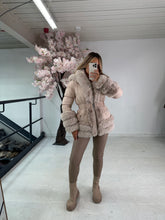 Faux belted coat - beige