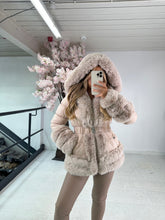 Faux belted coat - beige