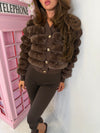 Fluffy Faux Fur Cardigan Jacket – Button Up Style